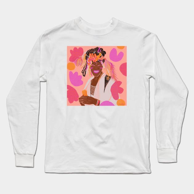 Marsha P Johnson Long Sleeve T-Shirt by Noisemakers 